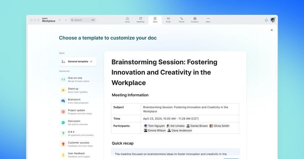 Zoom Docs: Η απάντηση στο Microsoft Word με «όπλο» την AI