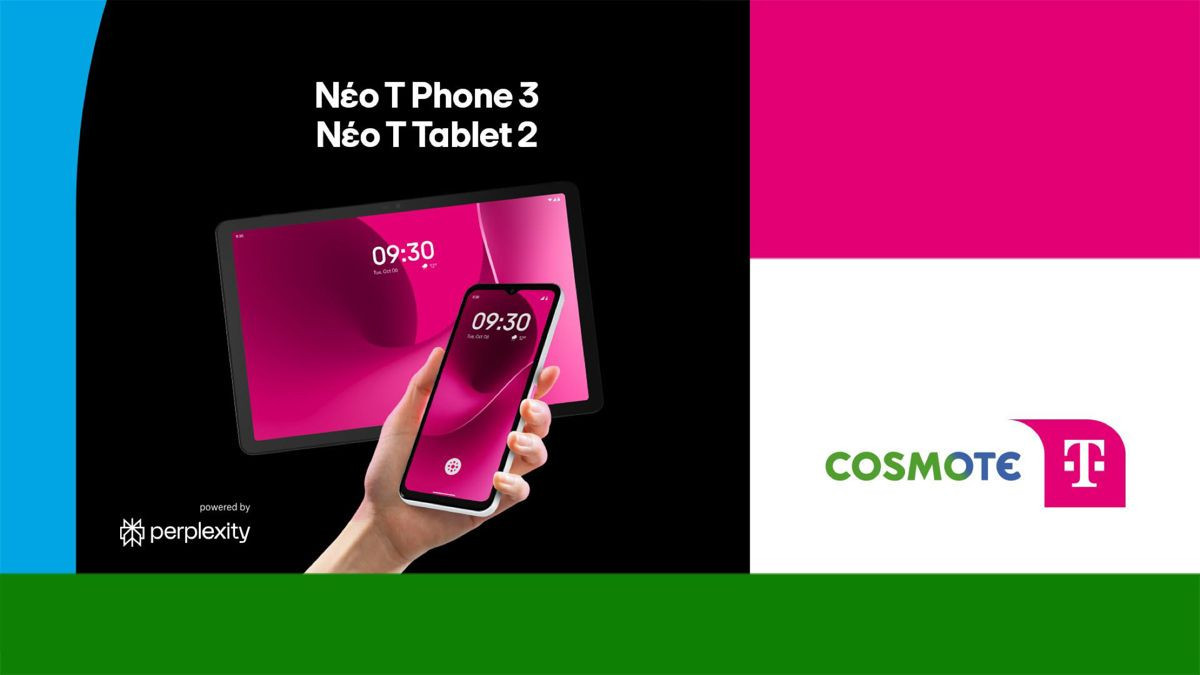 COSMOTE TELEKOM: Φέρνει για πρώτη φορά στην Ελλάδα τις ΑΙ συσκευές T Phone 3 και Τ Tablet 2 COSMOTE TELEKOM: Φέρνει για πρώτη φορά στην Ελλάδα τις ΑΙ συσκευές T Phone 3 και Τ Tablet 2