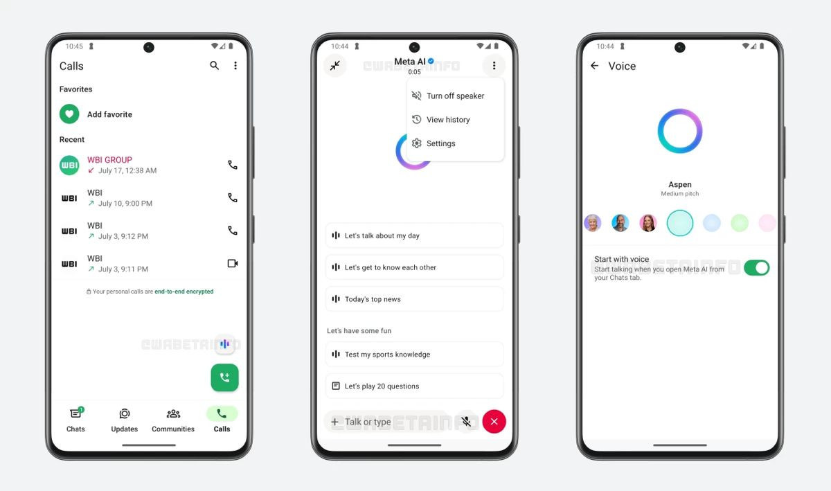 WhatsApp: Φωνητικές συνομιλίες σε πραγματικό χρόνο με το Meta AI