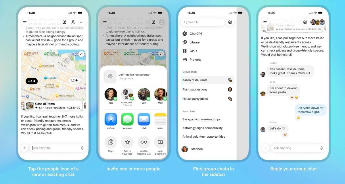 Η OpenAI δοκιμάζει ομαδικές συνομιλίες μέσα στο ChatGPT
