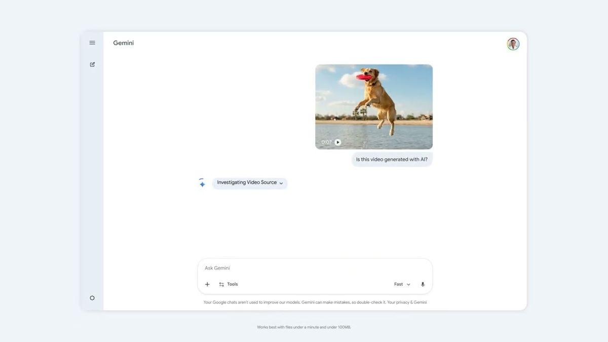 Το Gemini αναγνωρίζει αν ένα video έχει δημιουργηθεί από (δική της) AI