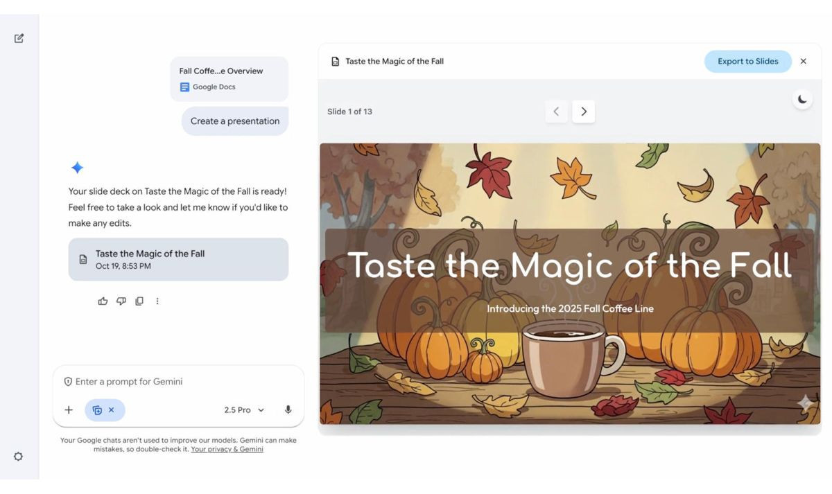 Google Gemini: Αυτόματη δημιουργία παρουσιάσεων στο Canvas Google Gemini: Αυτόματη δημιουργία παρουσιάσεων στο Canvas