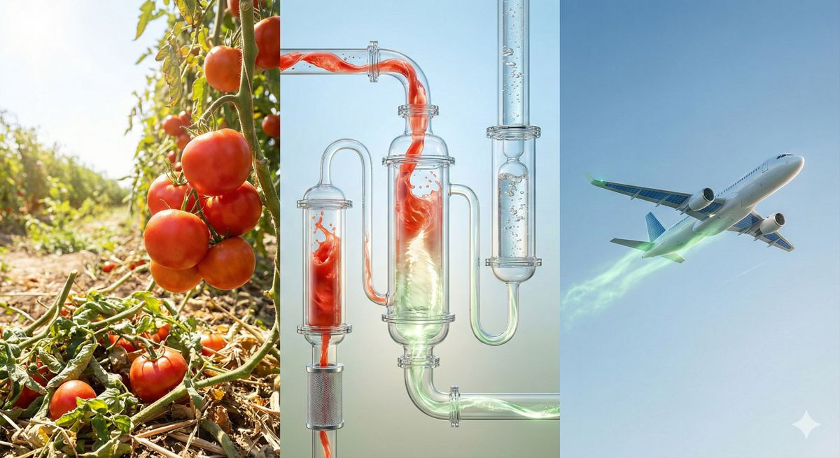 Πτήσεις με «άρωμα» ντομάτας: Πώς τα αγροτικά απόβλητα μετατρέπονται σε καύσιμα αεροσκαφών