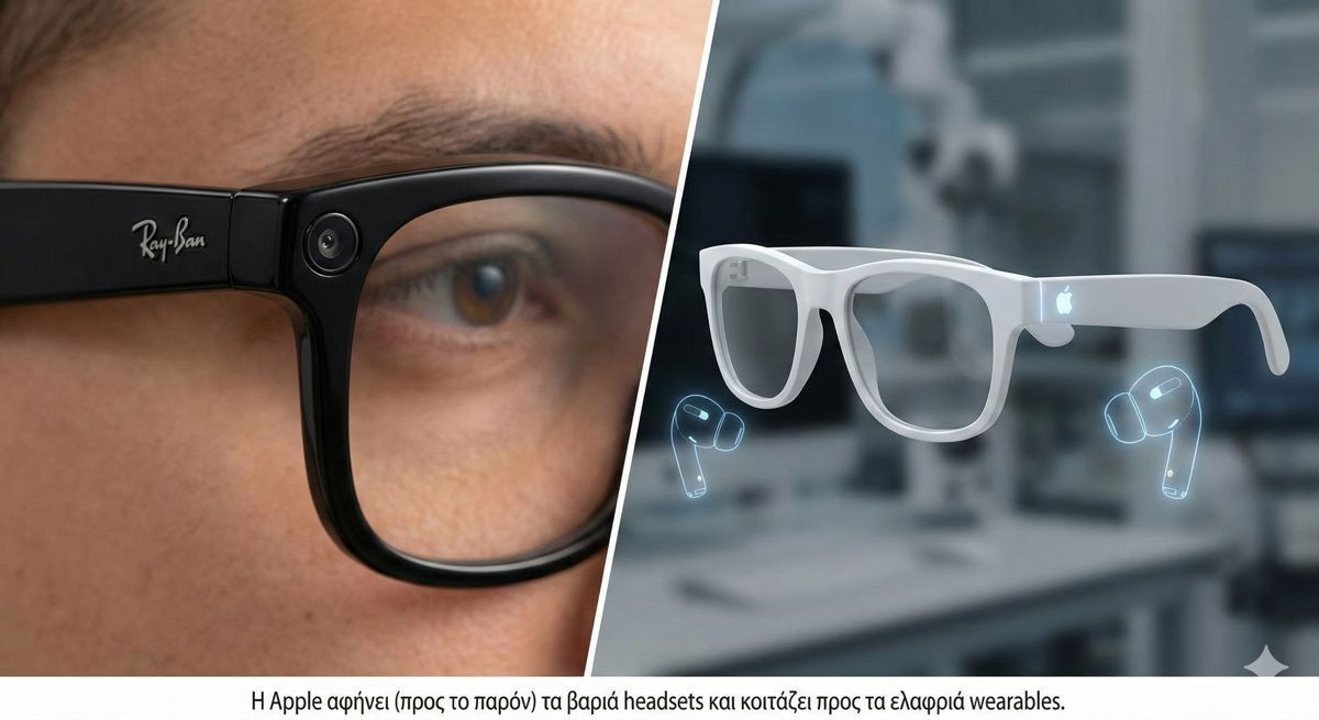 Η Apple ετοιμάζει αντεπίθεση με έξυπνα γυαλιά, AirPods με κάμερες και... AI «μενταγιόν»