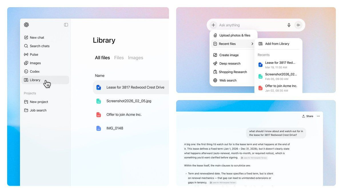 Πώς λειτουργεί το νέο Library του ChatGPT για έγγραφα και δεδομένα