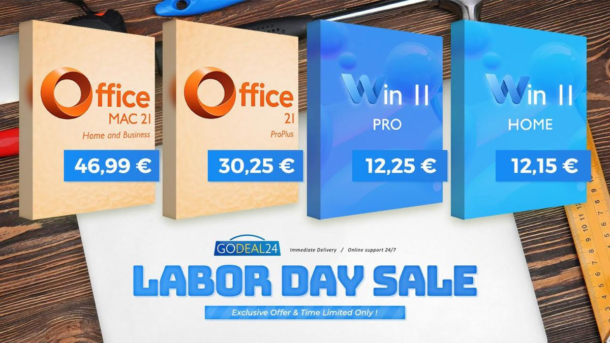 Godeal24 Labor Day: Γνήσιο Office 2021 με 30.25€ & Windows 11 με 12.25€