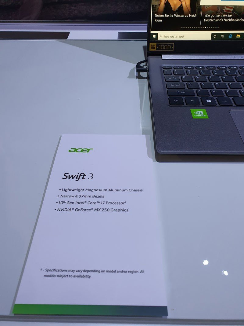 Acer Swift 5 και Swift 3: Ανανέωση με Intel Ice Lake και γραφικά Nvidia | 